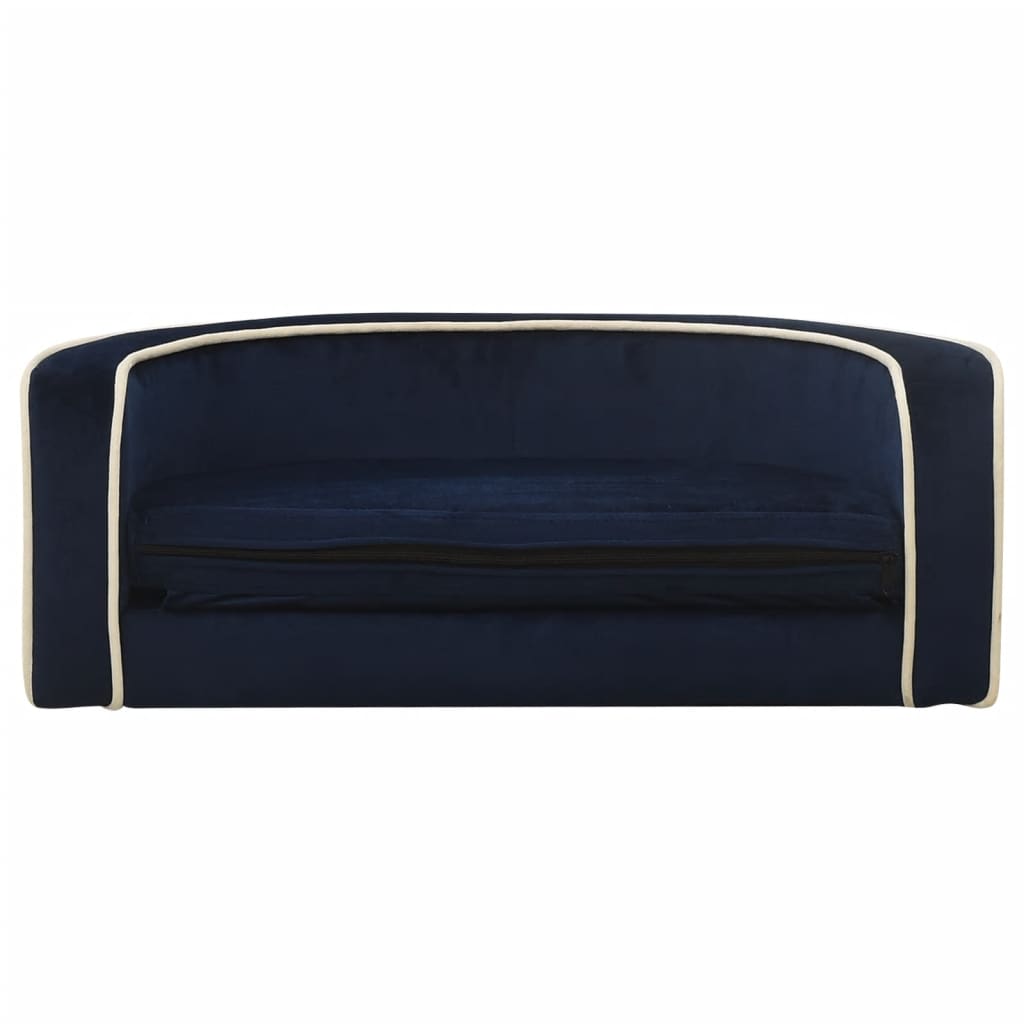 Taitettava koiran sohva sininen 73x67x26 cm plyysi pestävä - Harrastajankoti.fi