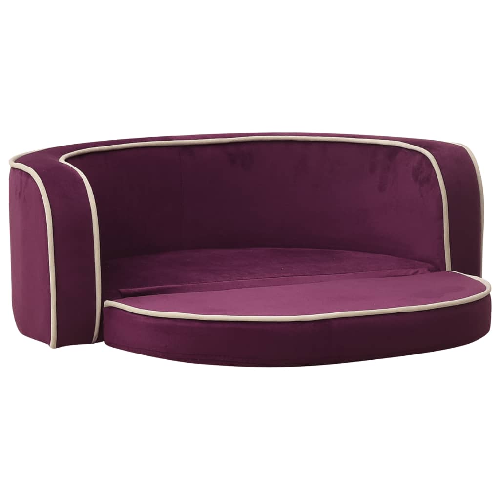 Taitettava koiran sohva viininp. 73x67x26 cm plyysi pestävä - Harrastajankoti.fi