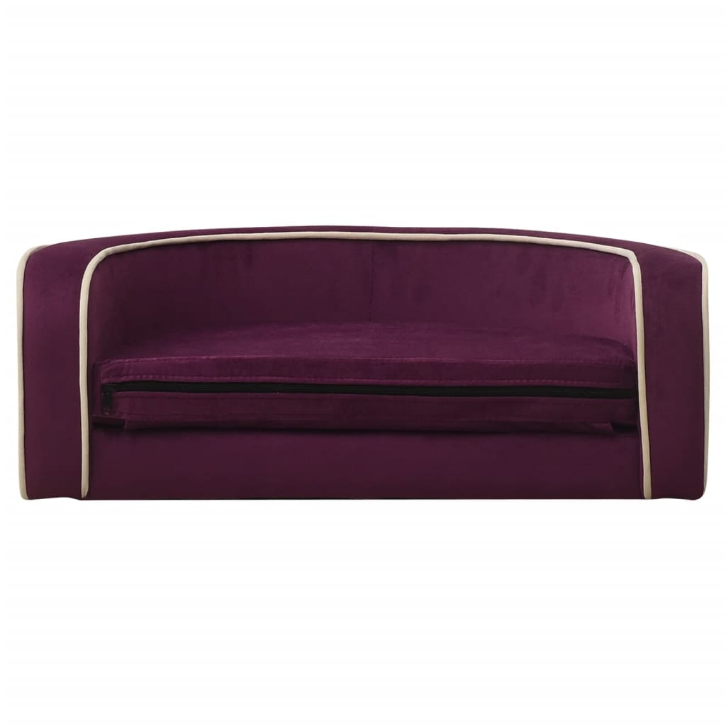 Taitettava koiran sohva viininp. 73x67x26 cm plyysi pestävä - Harrastajankoti.fi