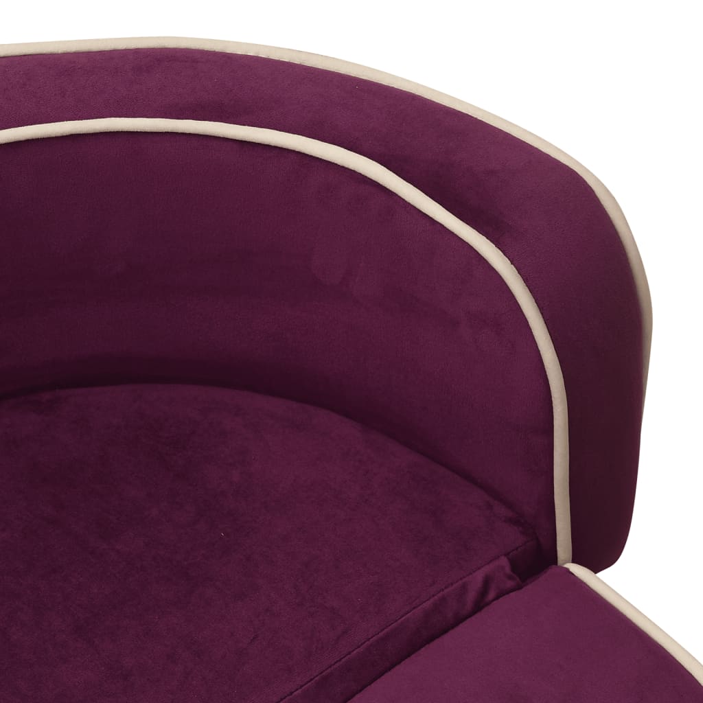 Taitettava koiran sohva viininp. 73x67x26 cm plyysi pestävä - Harrastajankoti.fi