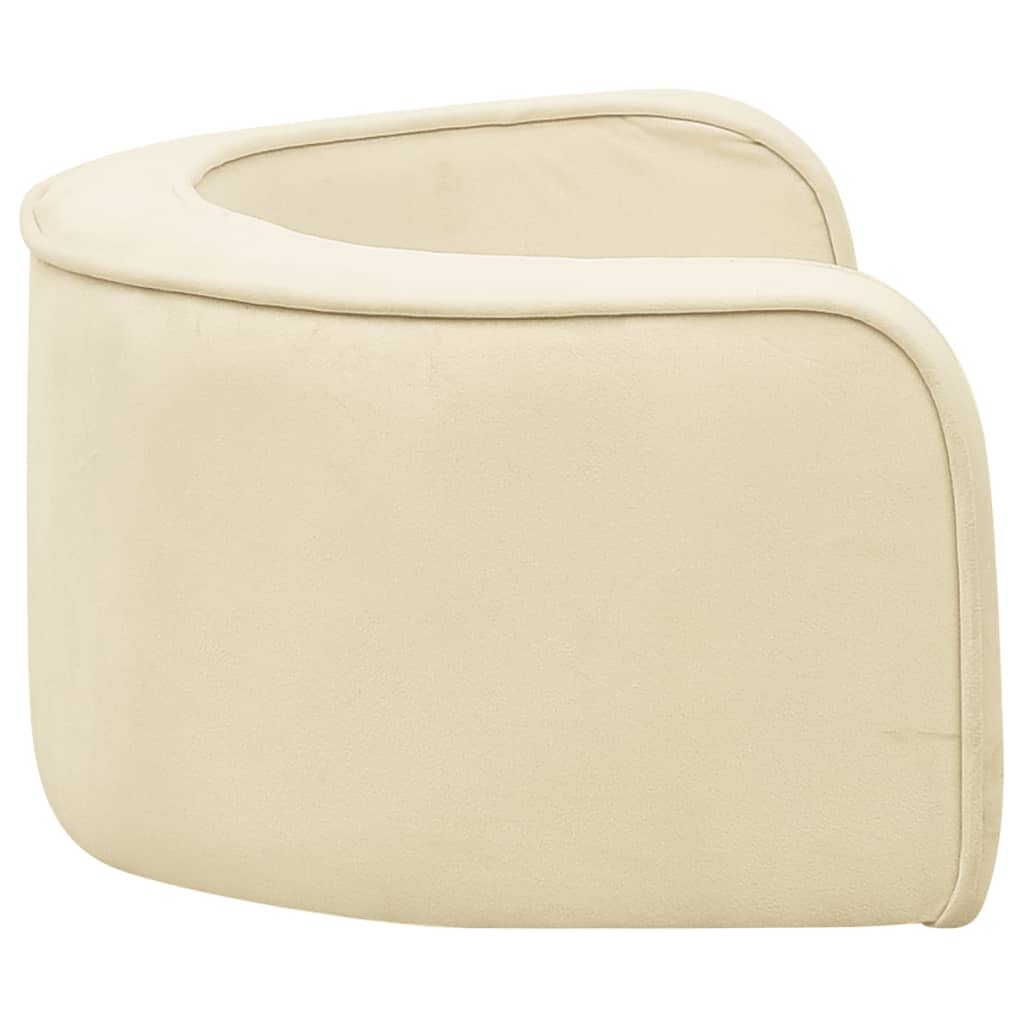 Taitettava koiran sohva kerma 73x67x26 cm plyysi pestävä - Harrastajankoti.fi