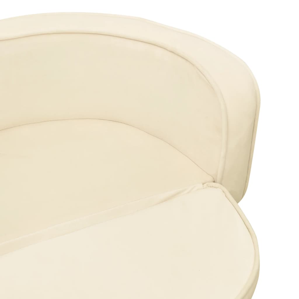 Taitettava koiran sohva kerma 73x67x26 cm plyysi pestävä - Harrastajankoti.fi