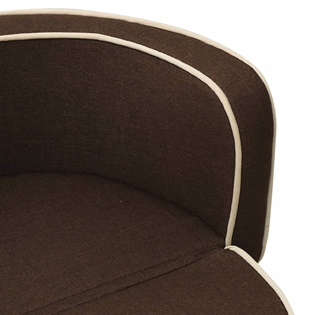 Taitettava koiran sohva ruskea 76x71x30 cm pellava pestävä - Harrastajankoti.fi