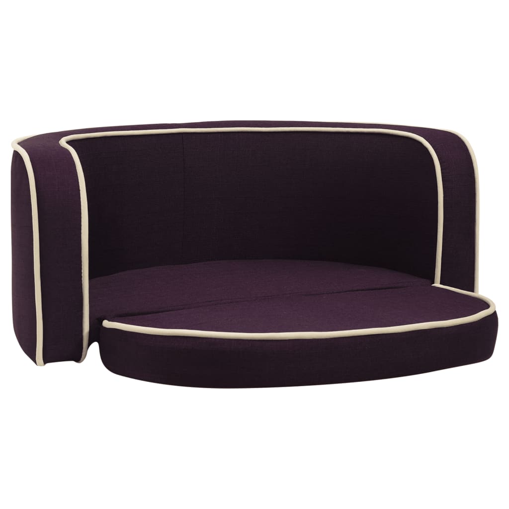 Taitettava koiran sohva viininp. 76x71x30cm pellava pestävä - Harrastajankoti.fi