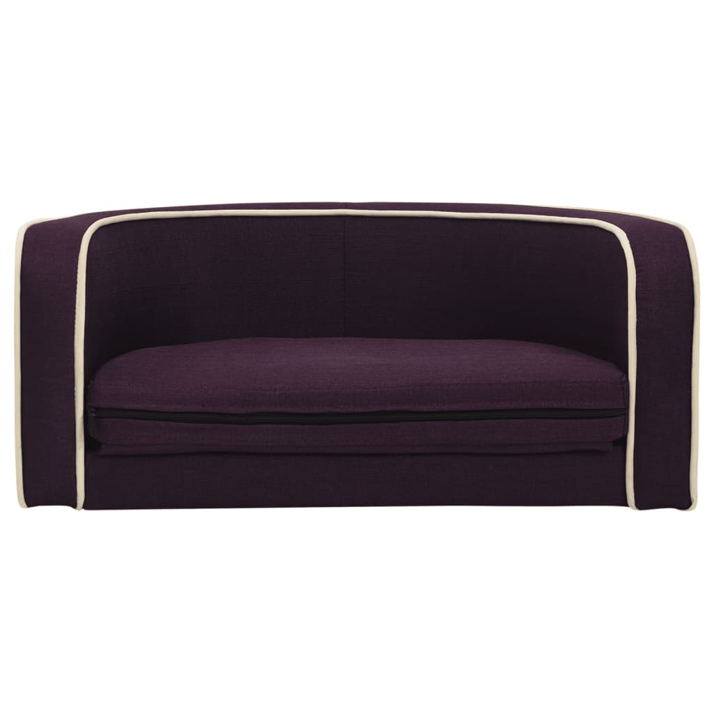 Taitettava koiran sohva viininp. 76x71x30cm pellava pestävä - Harrastajankoti.fi