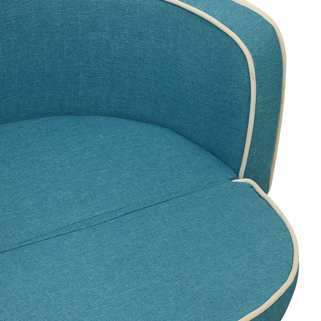 Taitettava koiran sohva turkoosi 76x71x30cm pellava pestävä - Harrastajankoti.fi