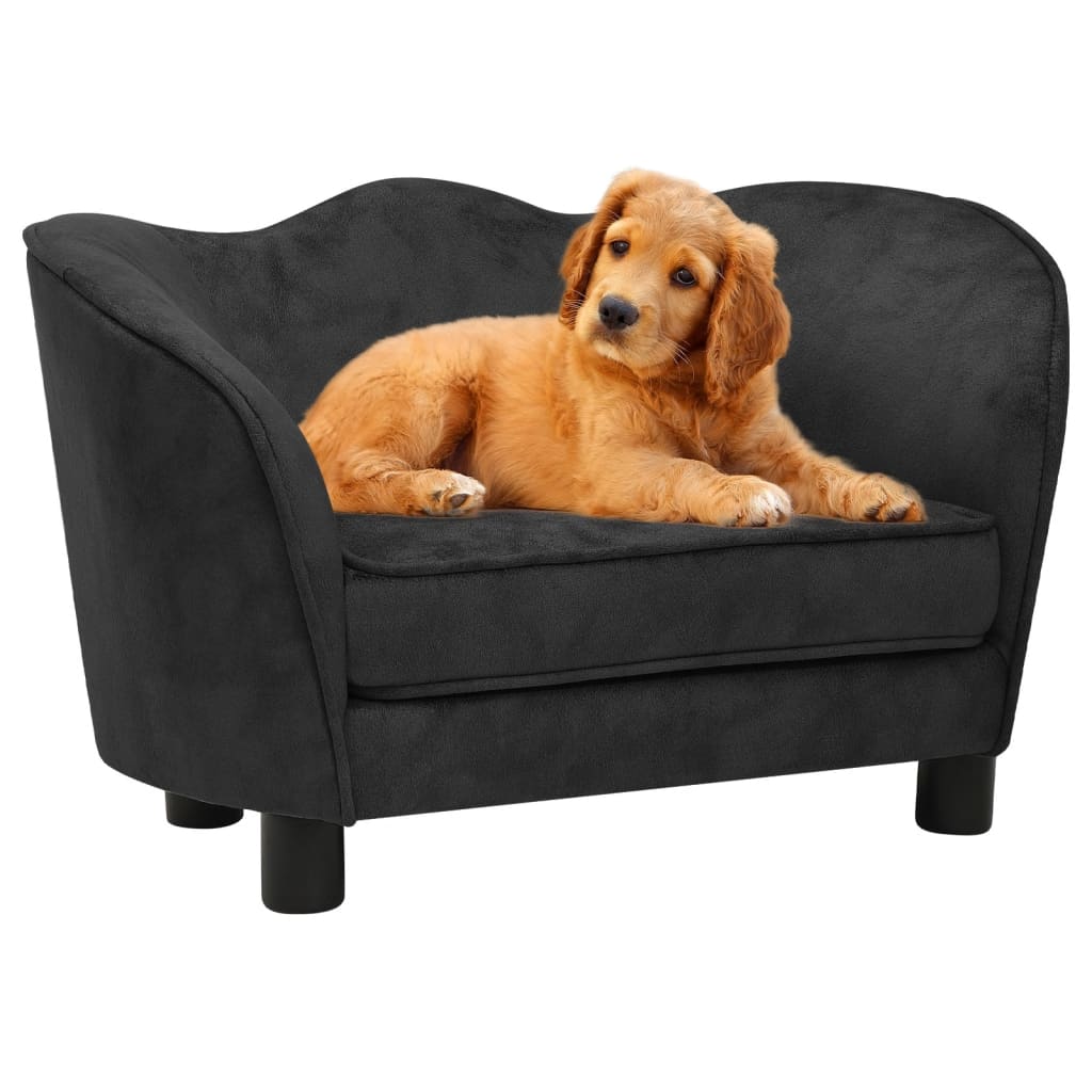 Koiran sohva musta 66x43x40 cm plyysi - Harrastajankoti.fi