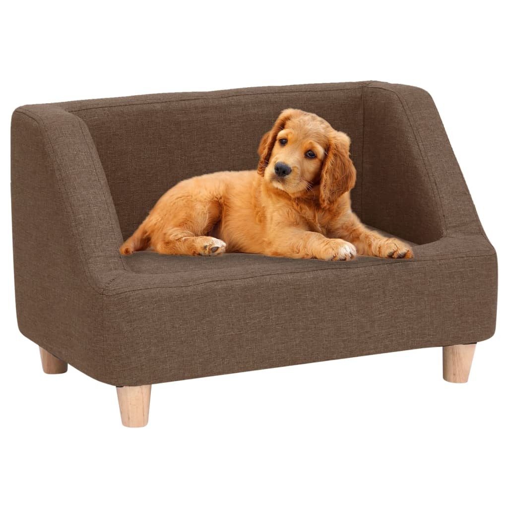 Koiran sohva ruskea 60x37x39 cm pellava - Harrastajankoti.fi