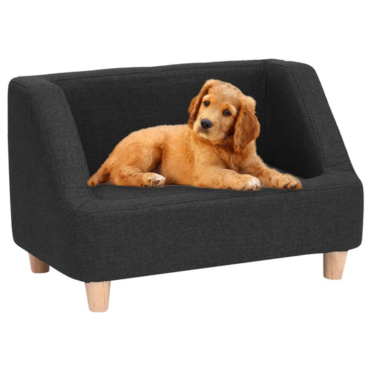 Koiran sohva musta 60x37x39 cm pellava - Harrastajankoti.fi