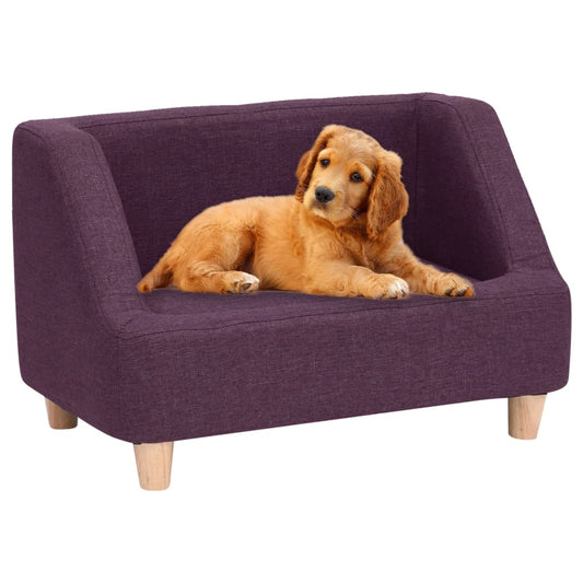 Koiran sohva viininpunainen 60x37x39 cm pellava - Harrastajankoti.fi