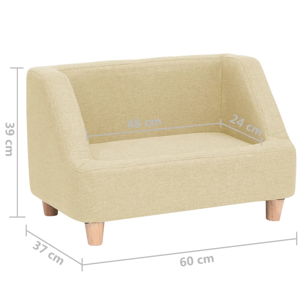 Koiran sohva kerma 60x37x39 cm pellava - Harrastajankoti.fi