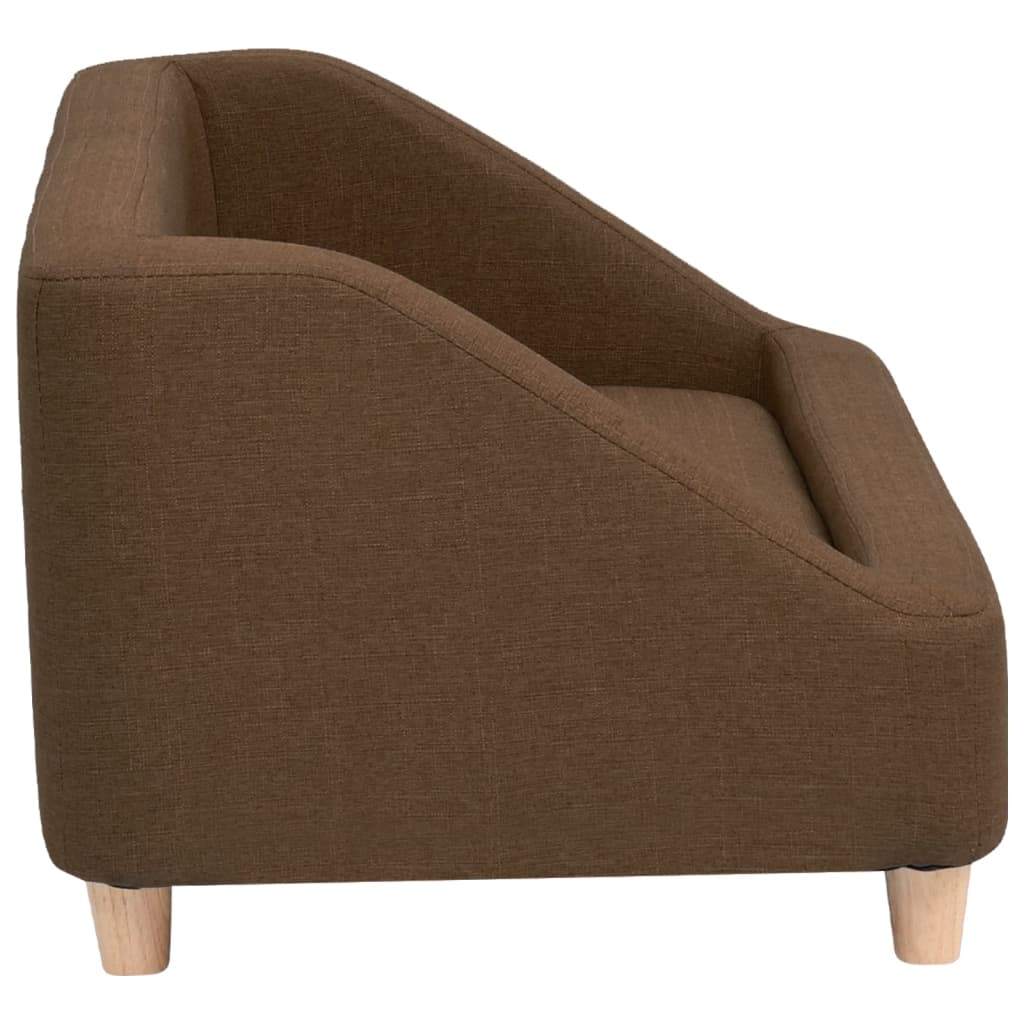 Koiran sohva ruskea 85x50x39 cm pellava - Harrastajankoti.fi
