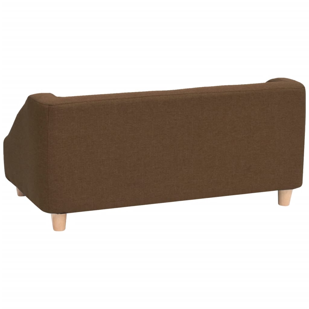 Koiran sohva ruskea 85x50x39 cm pellava - Harrastajankoti.fi