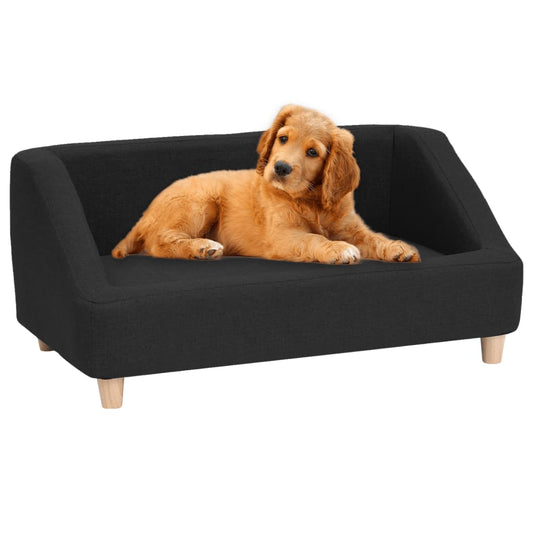 Koiran sohva musta 85x50x39 cm pellava - Harrastajankoti.fi