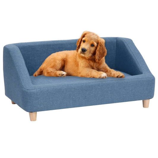 Koiran sohva sininen 85x50x39 cm pellava - Harrastajankoti.fi