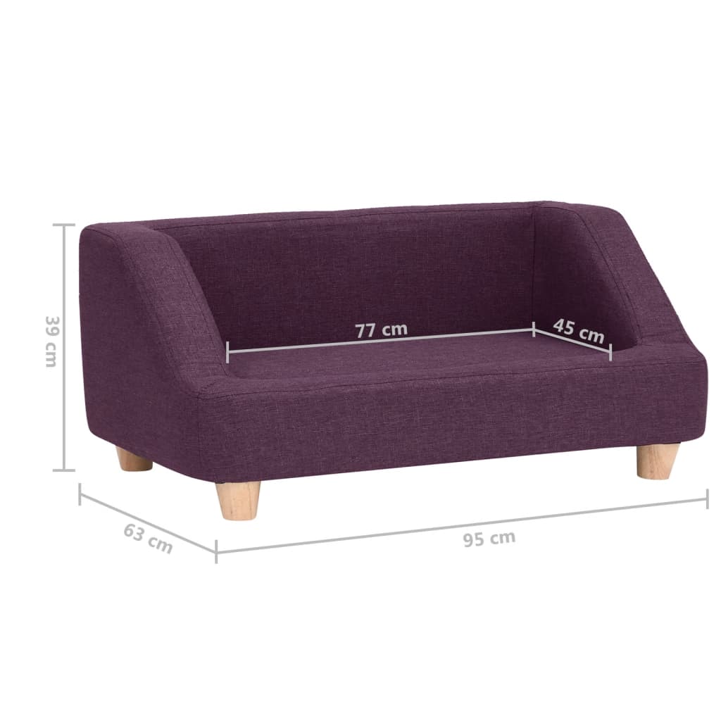 Koiran sohva viininpunainen 95x63x39 cm pellava - Harrastajankoti.fi