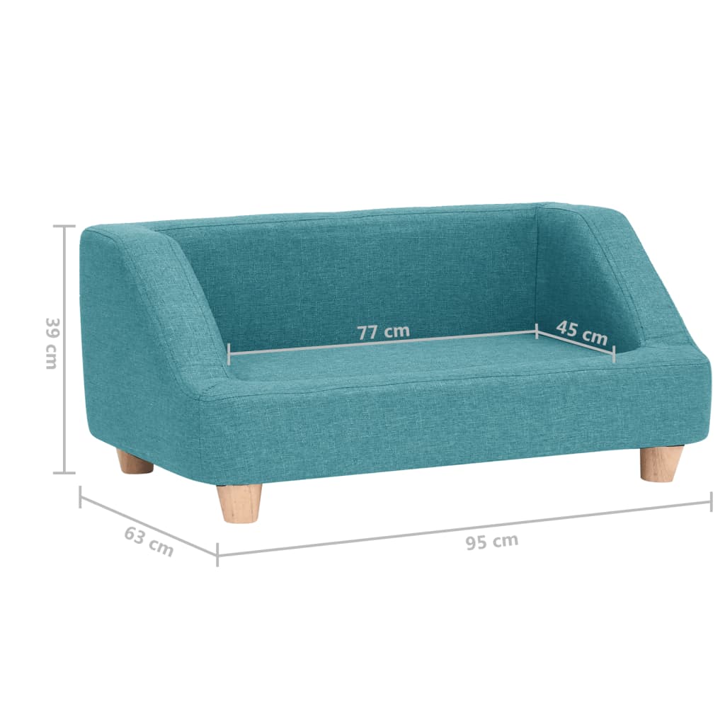 Koiran sohva turkoosi 95x63x39 cm pellava - Harrastajankoti.fi