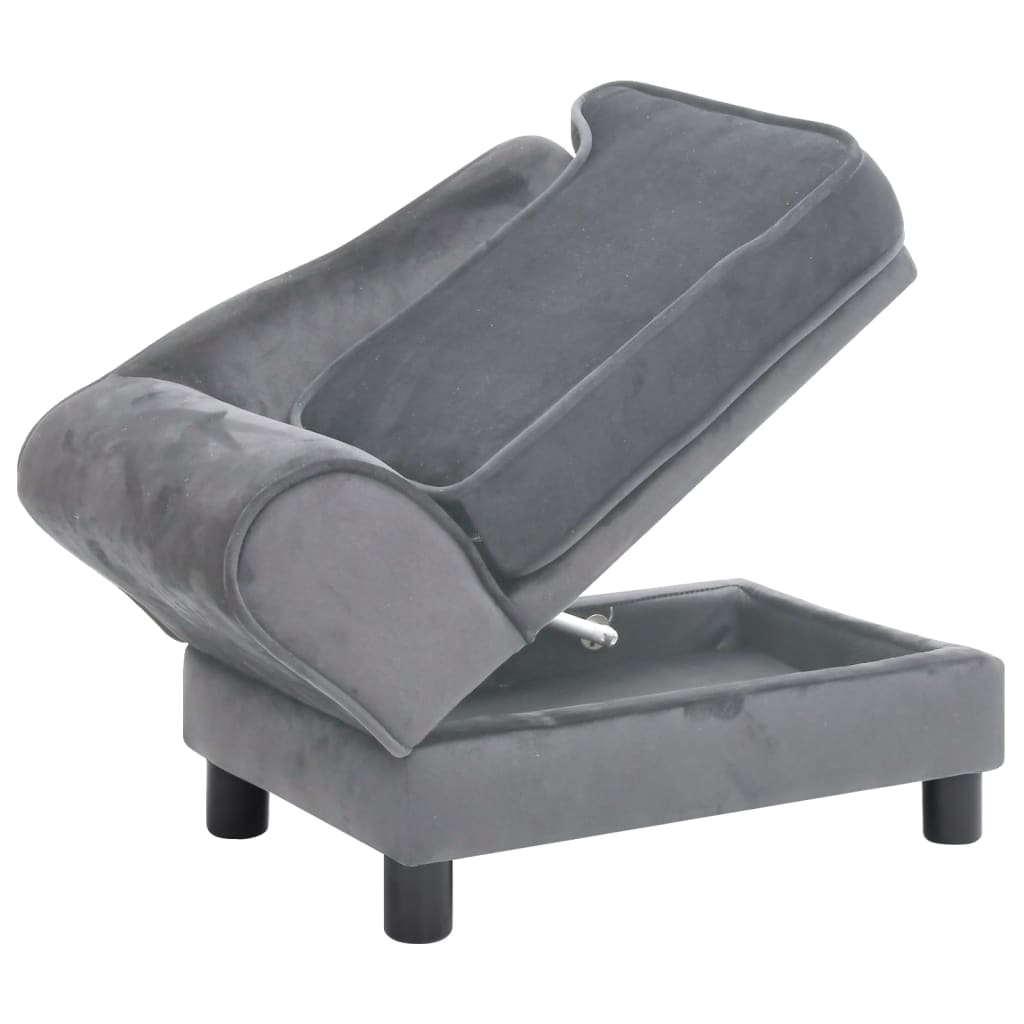 Koiran sohva harmaa 57x34x36 cm plyysi - Harrastajankoti.fi