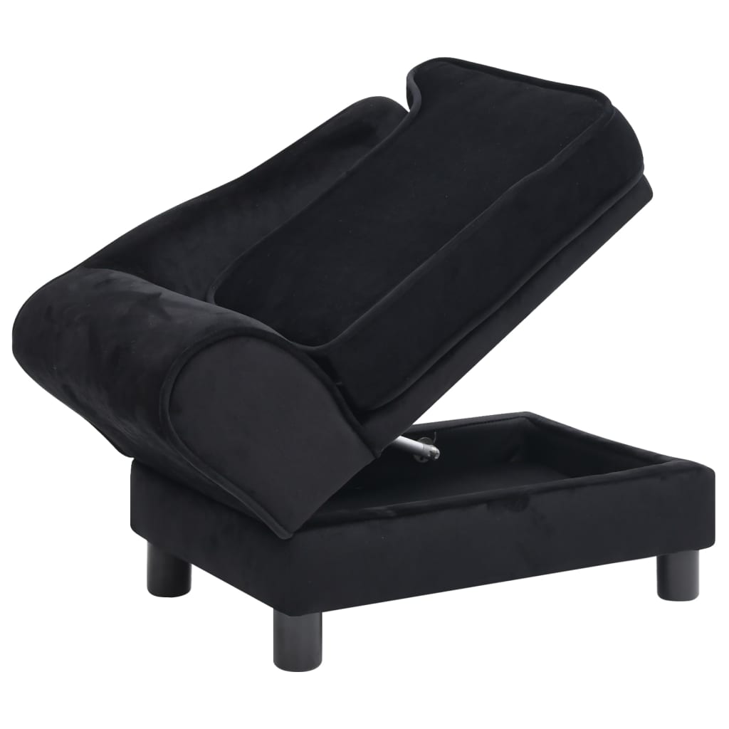 Koiran sohva musta 57x34x36 cm plyysi - Harrastajankoti.fi