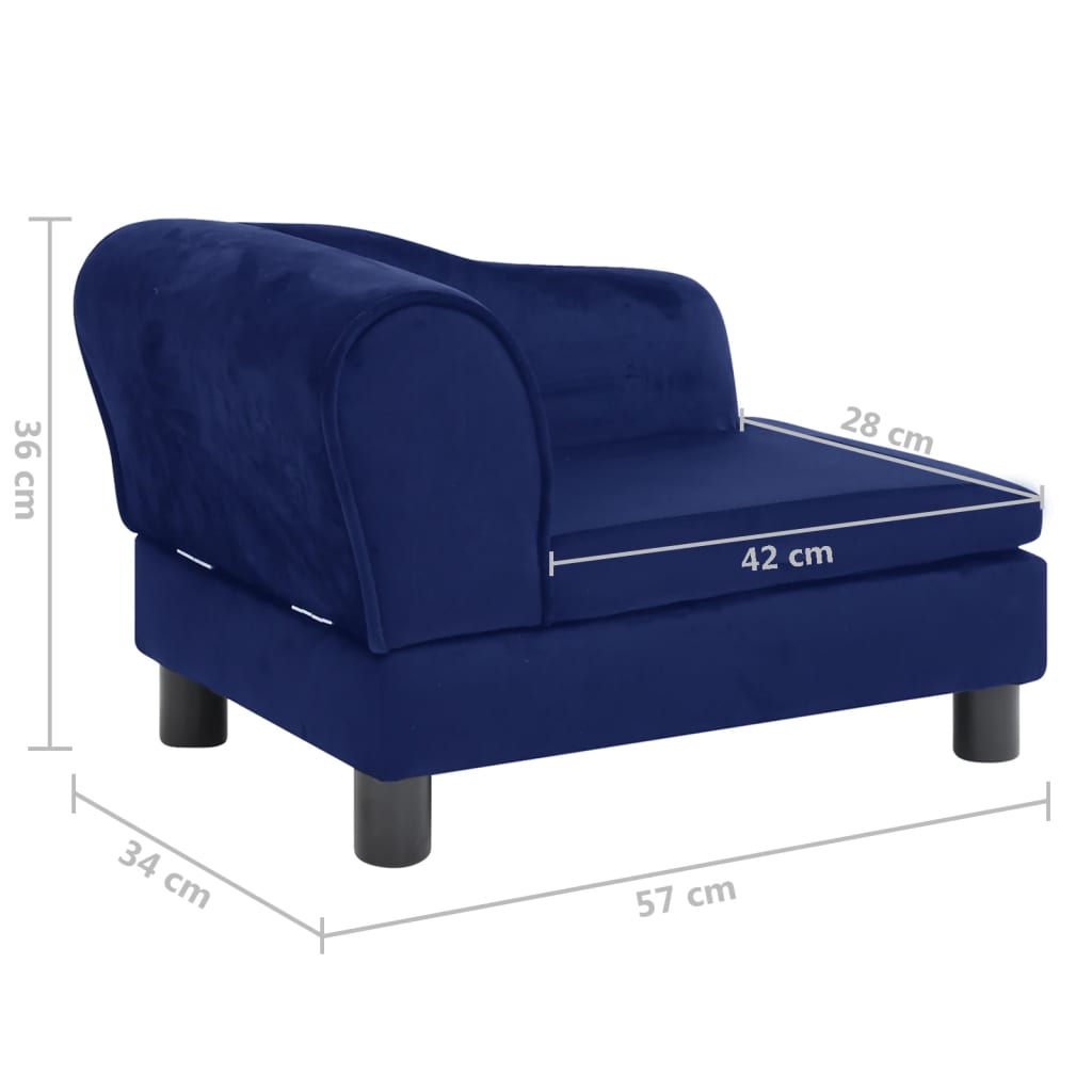 Koiran sohva sininen 57x34x36 cm plyysi - Harrastajankoti.fi