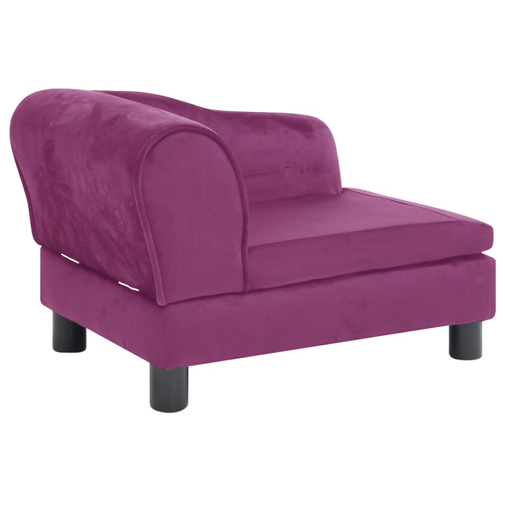 Koiran sohva viininpunainen 57x34x36 cm plyysi - Harrastajankoti.fi