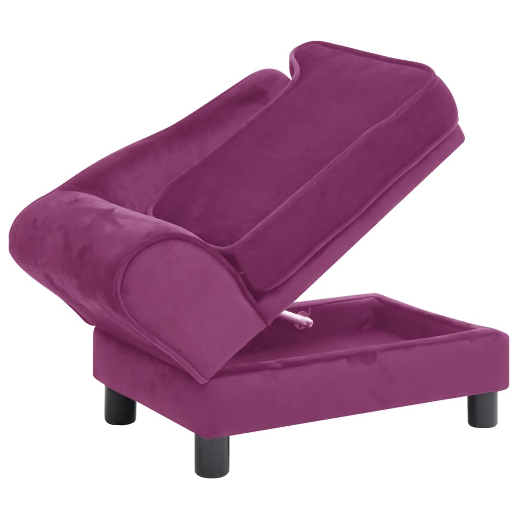 Koiran sohva viininpunainen 57x34x36 cm plyysi - Harrastajankoti.fi