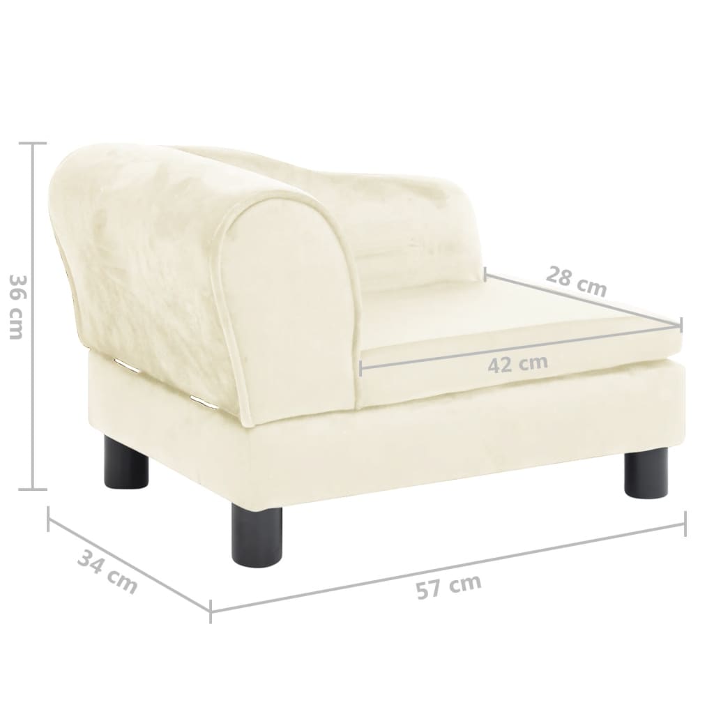 Koiran sohva kerma 57x34x36 cm plyysi - Harrastajankoti.fi