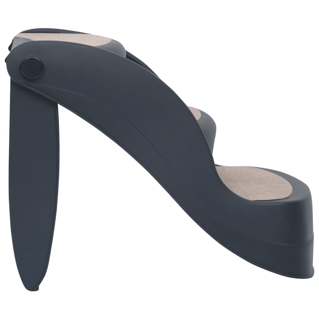 Kokoontaittuvat 3 askelman koiran portaat tummanharmaa - Harrastajankoti.fi