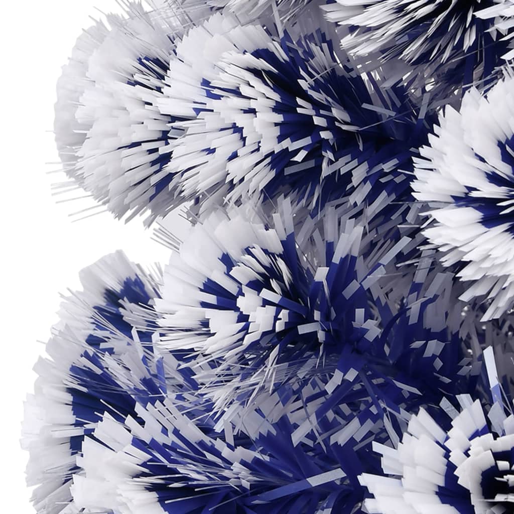 Tekojoulukuusi LED-valoilla sinivalkoinen 64 cm kuituoptiikka - Harrastajankoti.fi