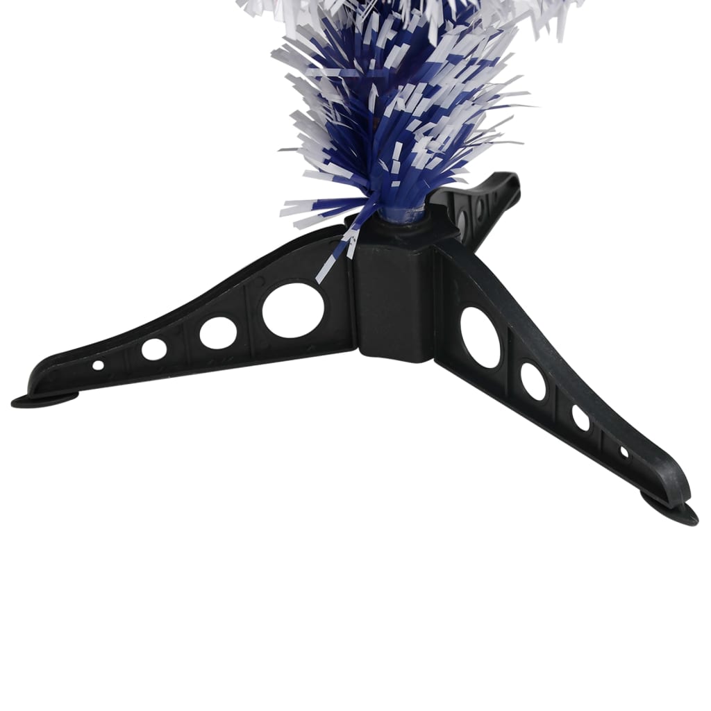 Tekojoulukuusi LED-valoilla sinivalkoinen 64 cm kuituoptiikka - Harrastajankoti.fi