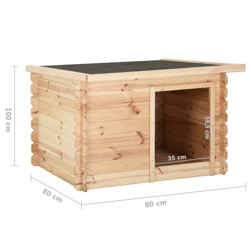 Koirankoppi 80x80x100 cm täysi mänty 14 mm - Harrastajankoti.fi