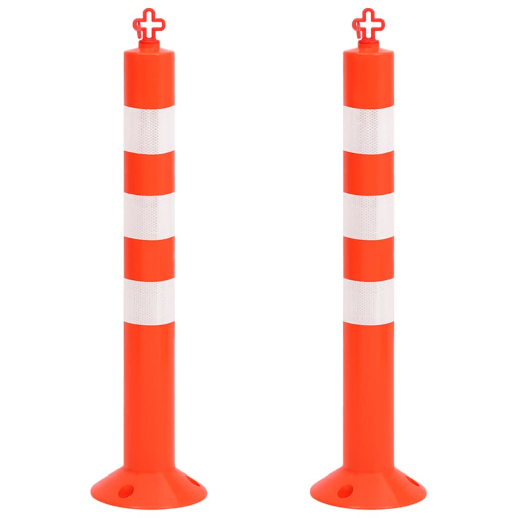 Liikenteenohjaustolpat 2 kpl ketjulla 75 cm PE - Harrastajankoti.fi