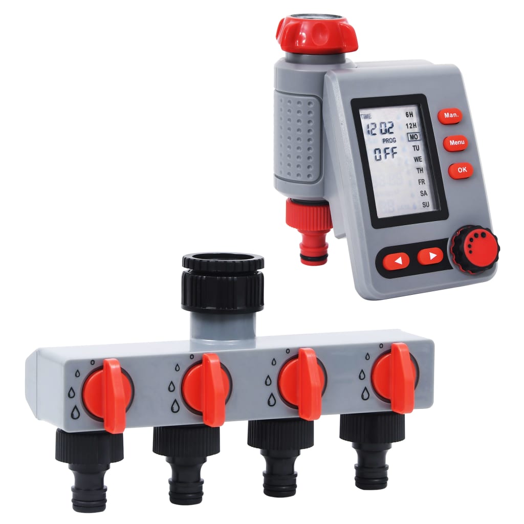 Puutarhan digitaalinen vesiajastin yksi ulostulo/veden jakelija - Harrastajankoti.fi