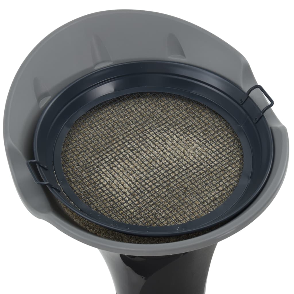 Tuhkakuppiteline musta 36x39x71 cm - Harrastajankoti.fi