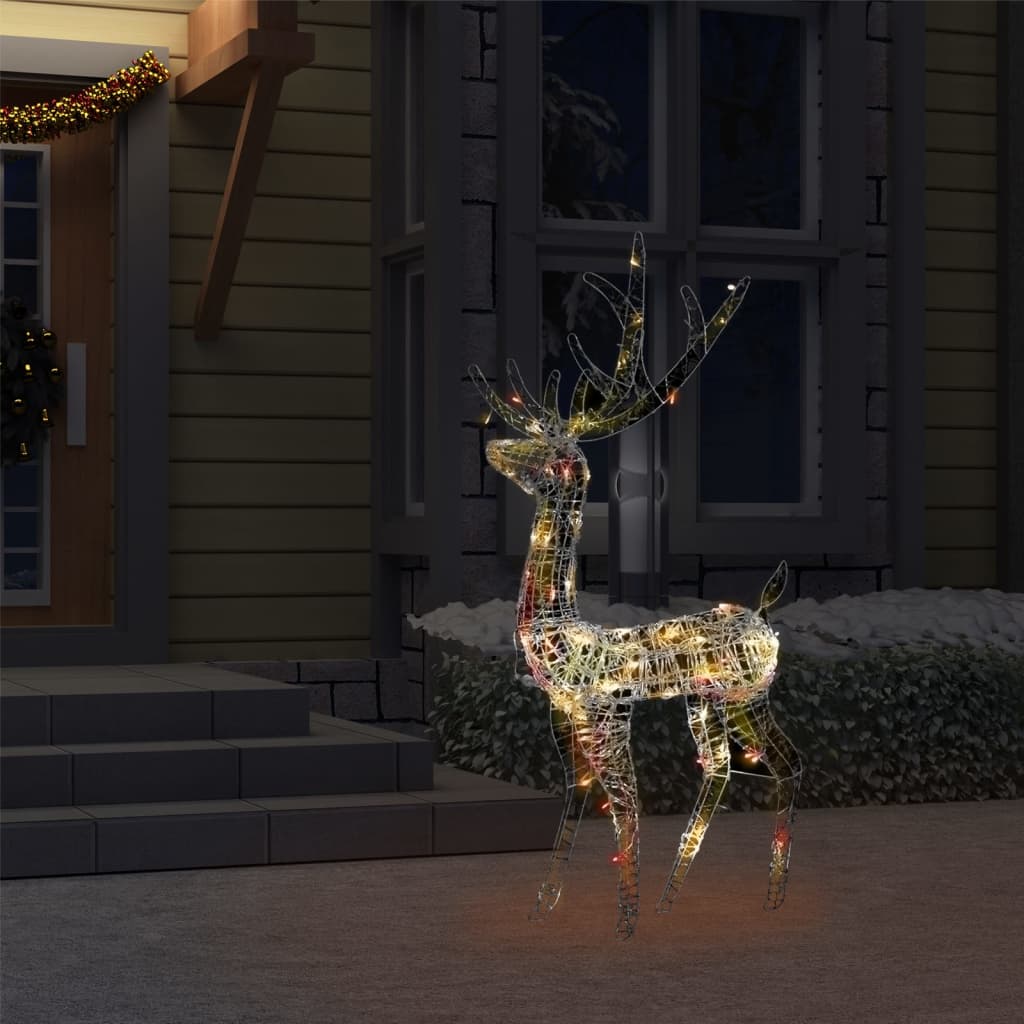 Porojoulukoriste akryyli 140 LED-valoa 128 cm värikäs - Harrastajankoti.fi