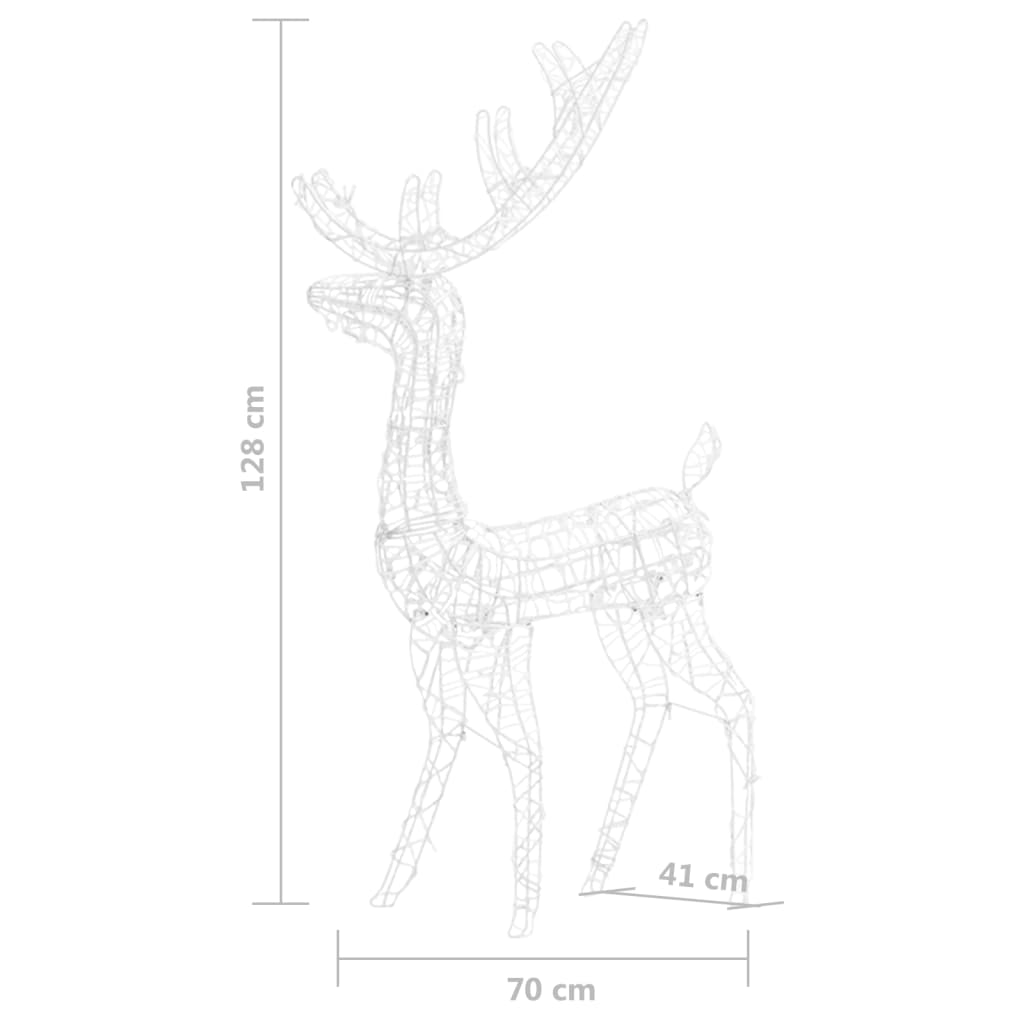 Porojoulukoriste akryyli 140 LED-valoa 128 cm värikäs - Harrastajankoti.fi