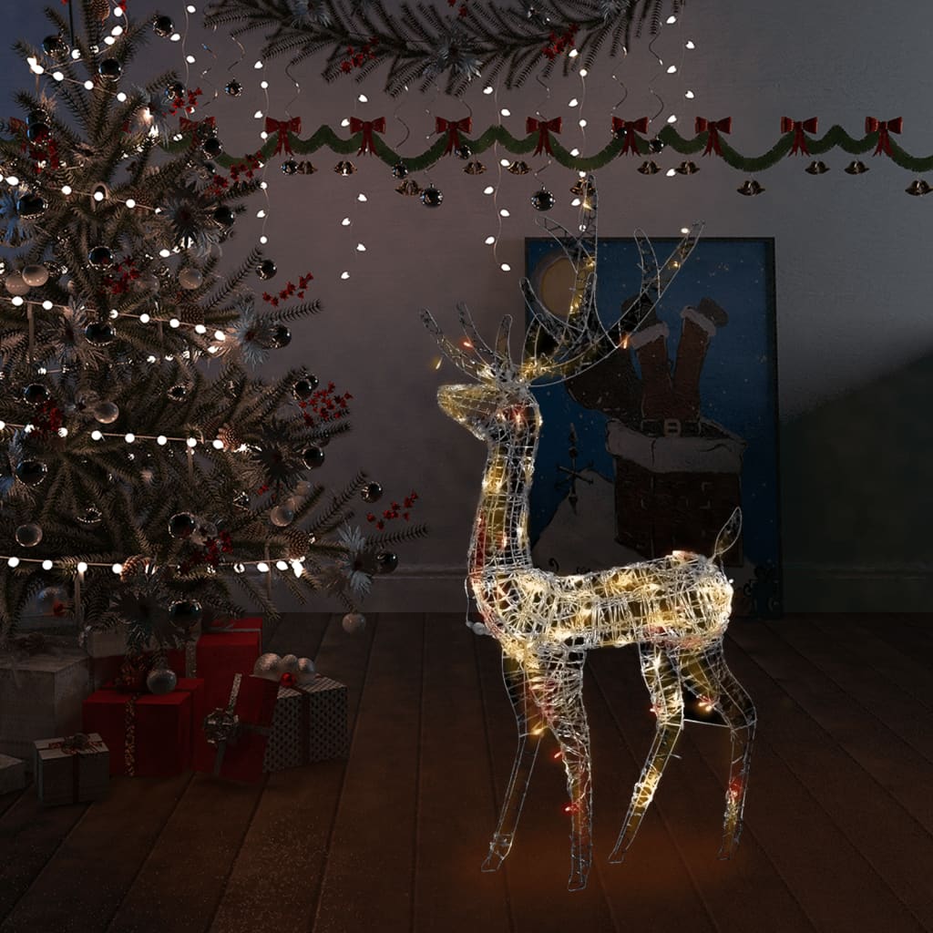 Porojoulukoriste akryyli 140 LED-valoa 128 cm värikäs - Harrastajankoti.fi
