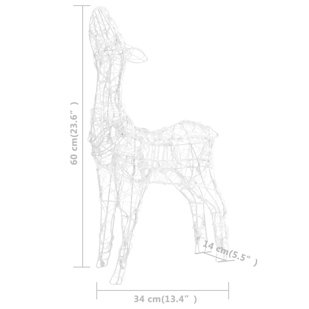 Poroperhe joulukoriste akryyli 160 LED-valoa lämmin valkoinen - Harrastajankoti.fi