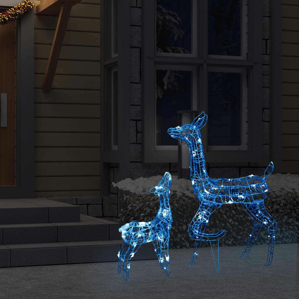 Poroperhe joulukoriste akryyli 160 LED-valoa sininen - Harrastajankoti.fi
