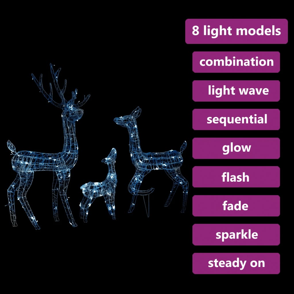 Poroperhe joulukoriste akryyli 300 LED-valoa kylmän valkoinen - Harrastajankoti.fi