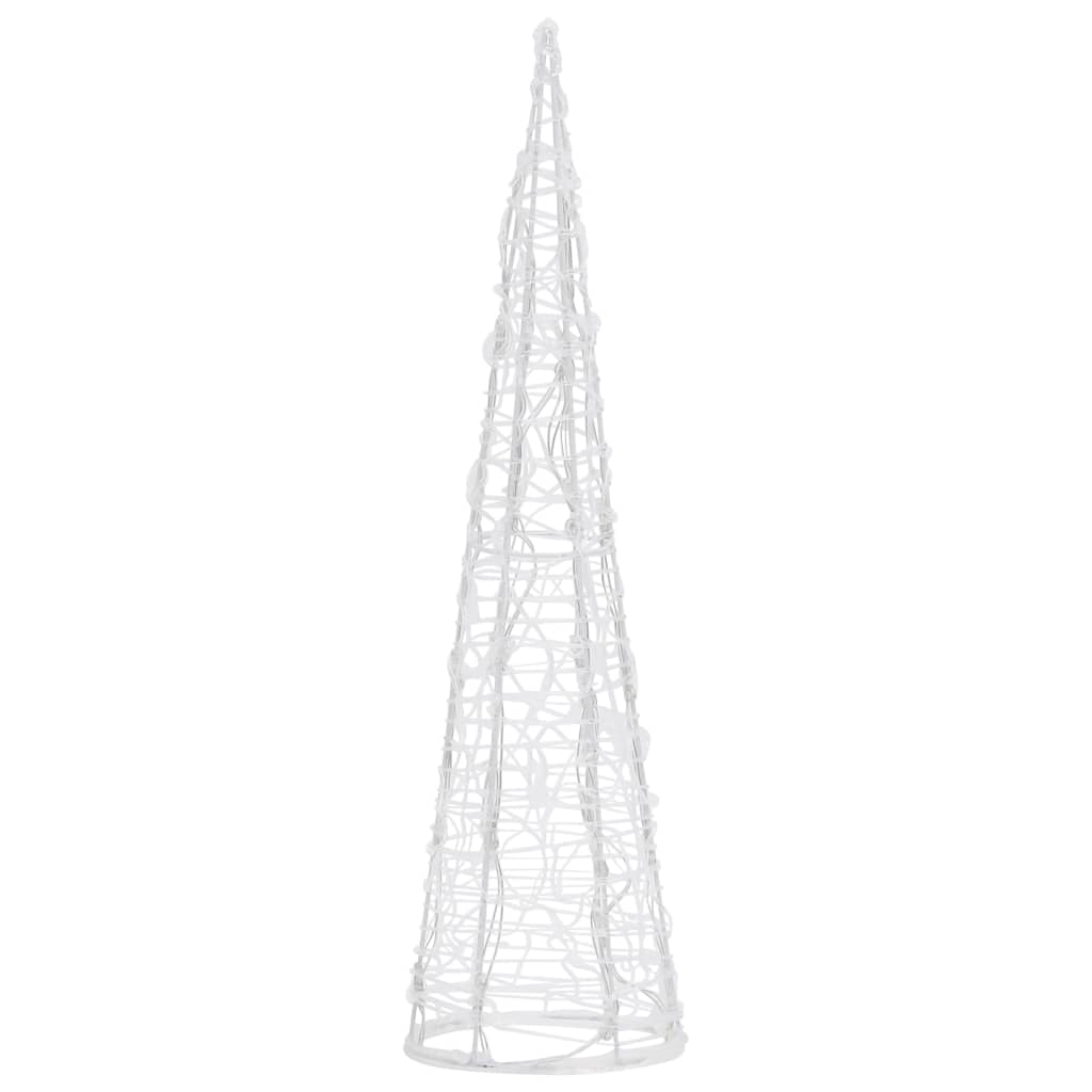 LED-koristevalopyramidi kylmä valkoinen akryyli 60 cm - Harrastajankoti.fi