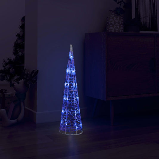 LED koristevalopyramidi sininen akryyli 60 cm - Harrastajankoti.fi