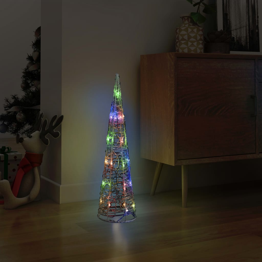 LED koristevalopyramidi värikäs akryyli 60 cm - Harrastajankoti.fi