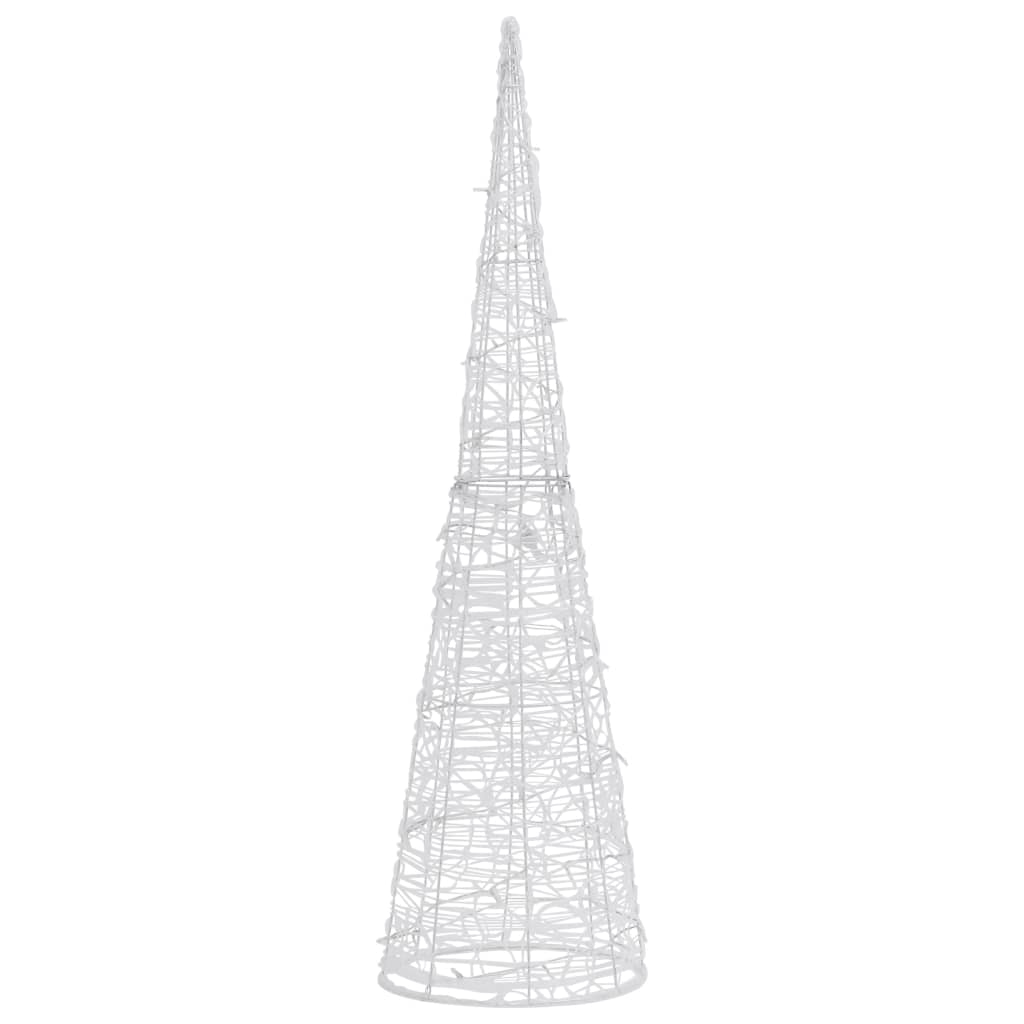 LED-koristevalopyramidi kylmä valkoinen akryyli 120 cm - Harrastajankoti.fi
