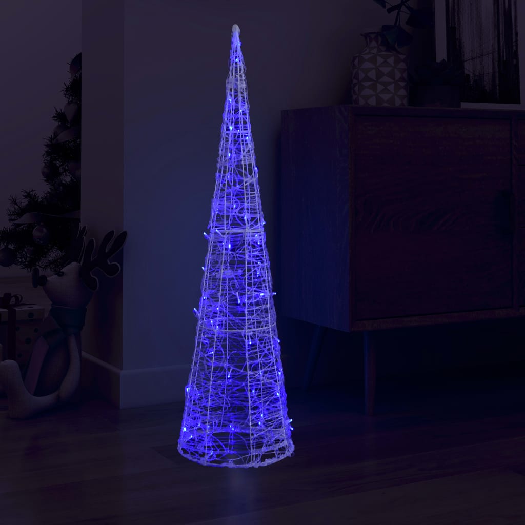 LED-koristevalopyramidi sininen akryyli 120 cm - Harrastajankoti.fi