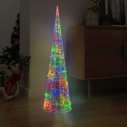 LED-koristevalopyramidi värikäs akryyli 120 cm - Harrastajankoti.fi