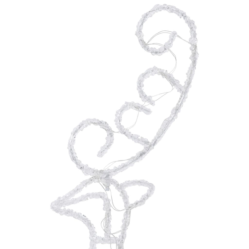 Lentävät jouluporot ja reki akryyli 260x21x87cm värikäs - Harrastajankoti.fi