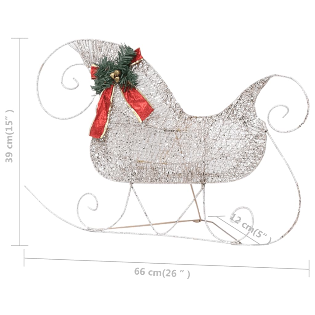 Poro ja reki joulukoriste 100 LEDiä ulkokäyttöön kulta - Harrastajankoti.fi