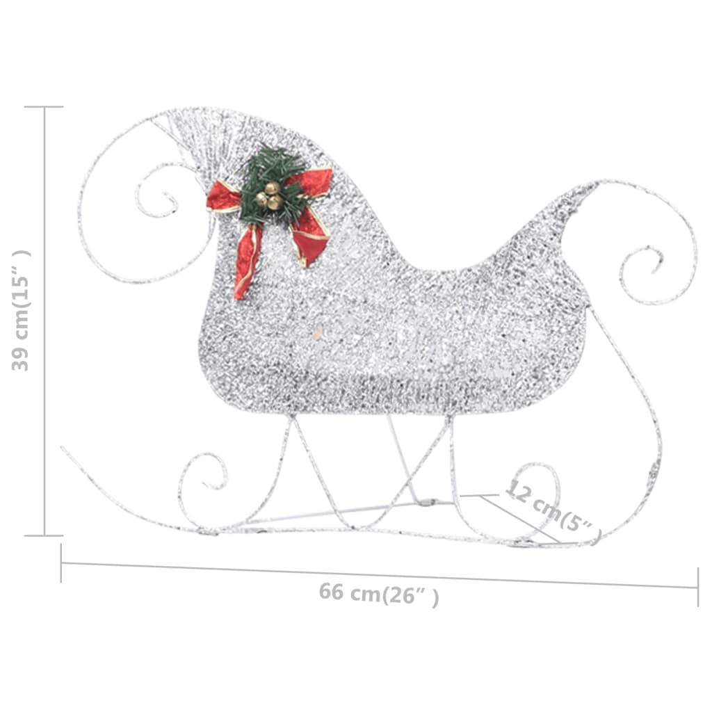 Poro ja reki joulukoriste 100 LEDiä ulkokäyttöön hopea - Harrastajankoti.fi