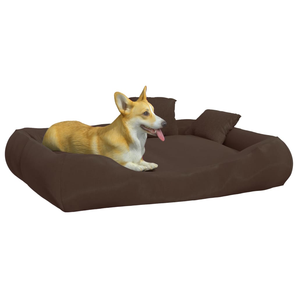 Koiran sänky tyynyillä ruskea 89x75x19 cm Oxford kangas - Harrastajankoti.fi